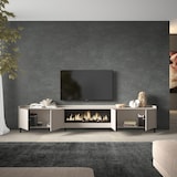 thumbnail of TV-Meubel, Lowboard, 315x61x35 cm, Voor tv's tot 80", Elektrische haard XXL, Industrieel design, Beige