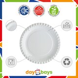 thumbnail of DayBays 4000 Stk. Pappteller - Imbissteller KU20 rund Ø20 cm weiß ohne Beschichtung