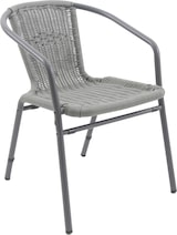 thumbnail of METRO PROFESSIONAL Sedia impilabile con braccioli, alluminio/polirattan, grigio