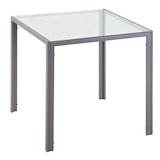 thumbnail of Mesa de Comedor de Cristal Mesa de Cocina Salón Cuadrada para 4 Personas con Patas de Metal 75x75x75 cm