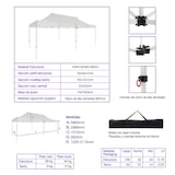 thumbnail of Carpa Cenador Plegable Profesional 3x6m Negra | Estructura Acero Reforzado 32x32x1 mm | Resistente para Exterior y Eventos