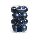 thumbnail of 16 Weihnachtskugeln 8cm Glas Christbaumkugeln Weihnachtsbaumkugeln dunkelblau
