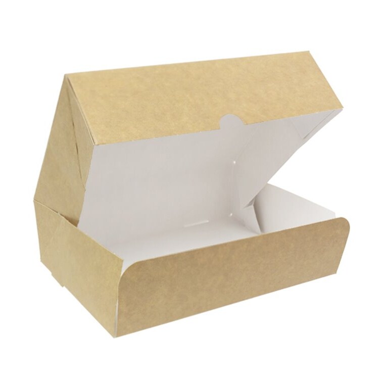 MONOUSO - Scatola di Carta Pasticceria Cartone Kraft 18,2x13,6x5,2cm 500g (280 Pezzi)
