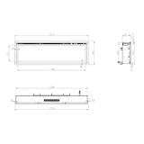 thumbnail of Elektrokamin Wandkaminfront CHICAGO130 L127 x T14 x H45