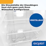 thumbnail of Exquisit Kühl-Gefrierkombination, Kühlschrank mit Gefrierfach, 247 Liter, Schnellgefrieren, 4 Ablagen, KGC5250-85-NF-040D weiss