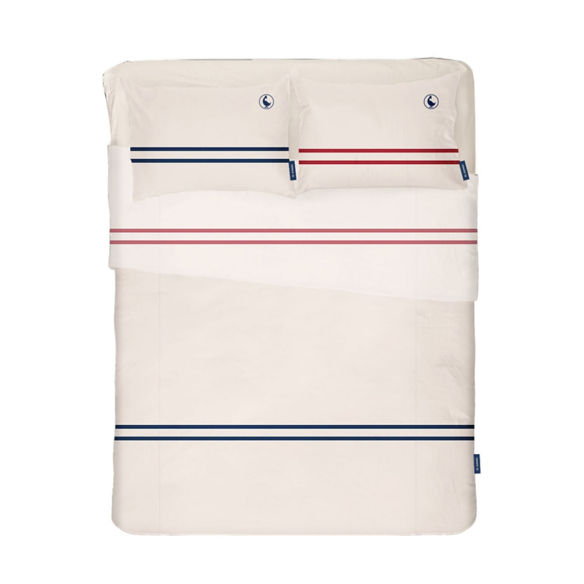 El Ganso - Jogo de 4 peças Crudo - Capa de Edredão Dupla 220x220, Lençol Ajustado 160x200, 2 Fronhas 50x80 - 100% Algodão 180TC