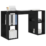 thumbnail of vidaXL Schreibtisch mit Regal Schwarz Eichen-Optik 130 x 50,5 x 75 cm