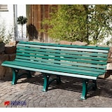 thumbnail of PROREGAL Gartenbank Jamaika | 4-Sitzer | Grün | HxBxT 80x200x64cm | UV-beständiger Kunststoff | Parkbank Sitzbank Gartenbänke Balkon Terrasse