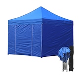 thumbnail of Gazebo 3x3 m blu pieghevole acciaio con laterali