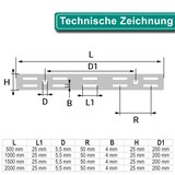 thumbnail of PRIOstahl Wandschienen Schienen 2 Stück zweireihige Lochung Länge: 1500mm Weiß für Regale aus Stahl