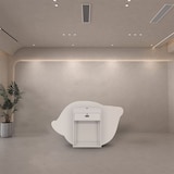 thumbnail of Theke Kasse Empfangstresen Gastronomie-Theke Rezeption Tresen Kosmetikstudio-Empfang Beige 140cm 【Yezi B140】