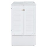 thumbnail of Mobiles Schrankbett 140x200 mit Schubladen und Regalfunktion, Kiefernholz/MDF, weiß – Platzsparend und funktional für kleine Räume