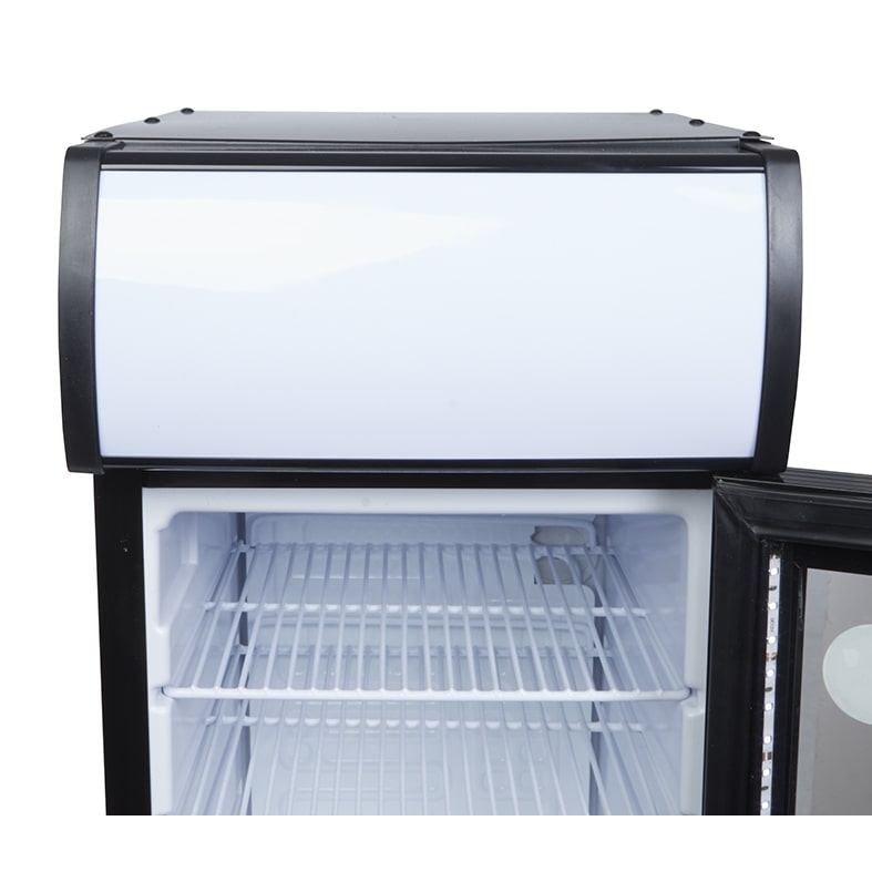 Gastro-Cool - Werbekühlschrank - mini - schwarz/weiß - super LED GCDC25