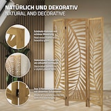 thumbnail of ML-Design Paravent Fukuoka 3-teilig 170x121 cm Natur Holz Raumteiler Faltbar Sichtschutz Trennwand Schlafzimmer