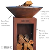 thumbnail of braciere auvergnat corten bois rond 62 semplice cuve