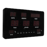 thumbnail of Horloge LED murale, numérique, noir, rouge