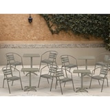 thumbnail of METRO PROFESSIONAL Cadeira com braços empilhável para restauração Narni, alumínio, caqui