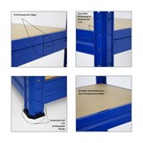 thumbnail of PROREGAL Mega Deal | 2x Schwerlastregal Dino | HxBxT 180x200x60 cm | Fachlast 600kg | Blau | Stecksystem Lagerregal Regalsystem 2 Stk.