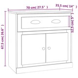 thumbnail of Helloshop26 - Buffet Sideboard Kommode Schrank Aufbewahrungseinheit Organizer Küche Wohnzimmer Sonoma-Eiche 70 x 35,5 x 67,5 cm 02_0031701