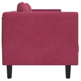 thumbnail of vidaXL Sofa mit Kissen 2-Sitzer Weinrot Samt