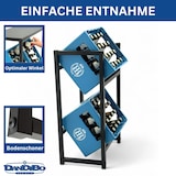 thumbnail of DanDiBo Getränkekistenregal 2 Kisten Schmal Metall Stehend 96475 Getränkekistenhalter 47 cm Getränkekistenständer Flaschenkistenregal