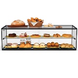 thumbnail of MBH - Neutrale vitrine 120 cm 2 etages voor catering. Neutrale glazen vitrine voor gebak en taarten.