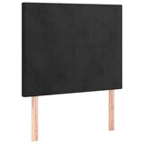 thumbnail of vidaXL Boxspringbett mit Matratze & LED Schwarz 100x200 cm Samt