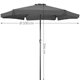 thumbnail of Kingsleeve Sonnenschirm 330cm Aluminium UV-Schutz 80+ Schutzhülle anthrazit