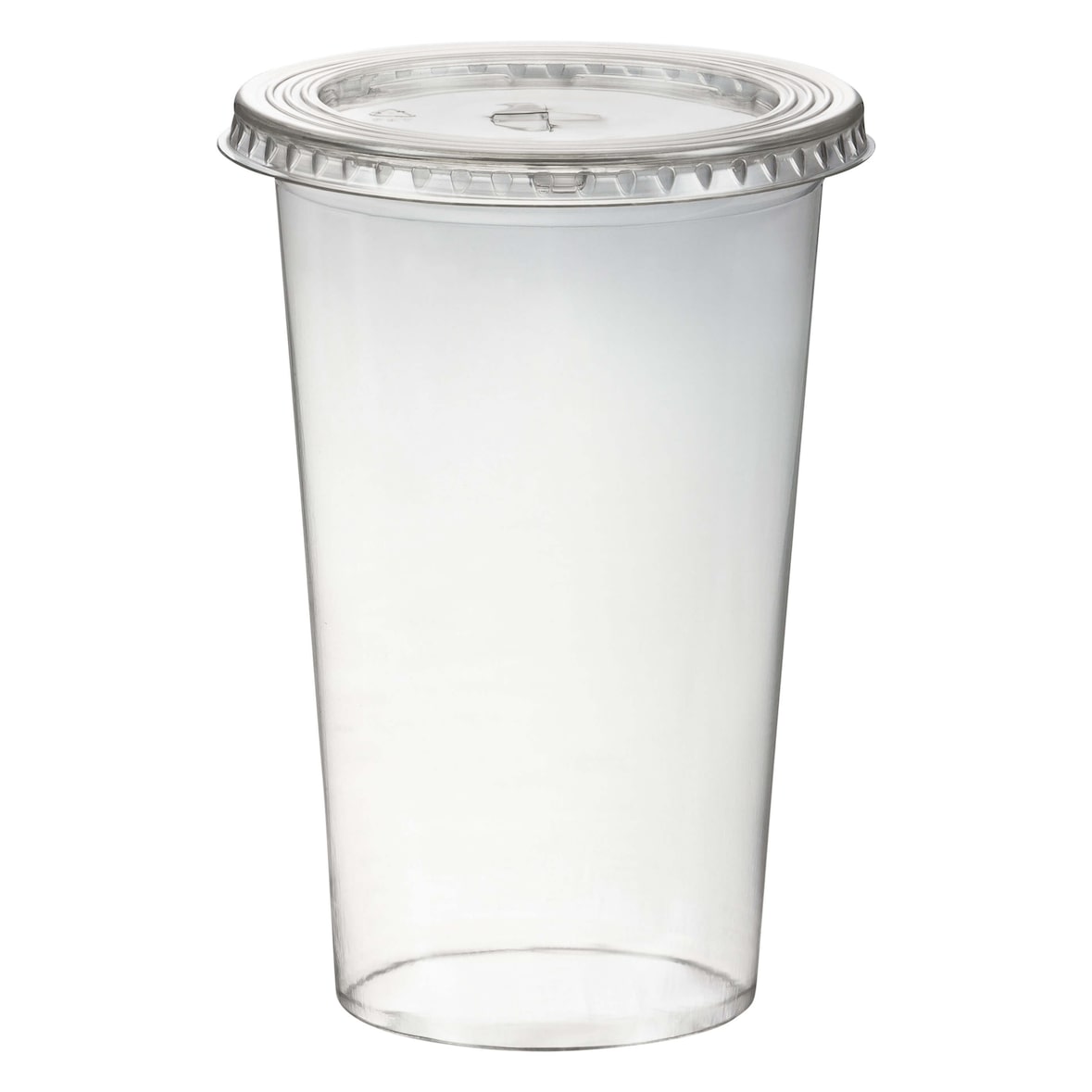 50x Smoothiesbecher inkl. Deckel mit Schlitz 500 ml O 95mm PET glasklar