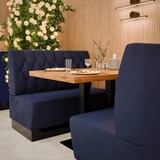thumbnail of Gastro Sitzbank Amsterdam | 100 cm breit | Samtstoff in Blau | Diamant | Dinerbank