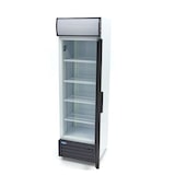 thumbnail of Maxima - 9404020 Refrigerador de bebidas 360L, 1 puerta de vidrio con cerradura, LED, 4 estantes de acero inox ajustables, blanco, 60.5x57.8x198 cm