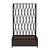 thumbnail of Rankgitter HWC-G21, Scherengitter Rankhilfe Blumenkasten Pflanzkübel, Alu+Stahl 152x90x35cm braun