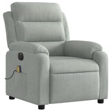 thumbnail of vidaXL Massagesessel Elektrisch Hellgrau Samt