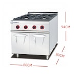 thumbnail of Cocina a gas de 4 fuegos con mueble