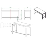 thumbnail of vaiotec werktafel / open onderstel, 1600 x 600 mm