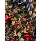 thumbnail of Taschenuhr Glas 11cm Christbaumschmuck Weihnachtskugeln Vintage Uhr gold