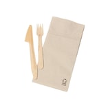 thumbnail of BIOZOYG 250 Stück Papierservietten 10 x 19,5 cm ungebleichte Einwegservietten, Recycling-Papierservietten, 2-lagig für Besteck, Gastroservietten