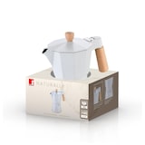 thumbnail of BERGNER Naturally - Cafetera para 3 Tazas en Aluminio blanco con mango de madera