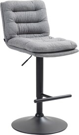 thumbnail of CHEFGASTRO Barhocker SEGOVIA Stoff Schwarz HxBxT 94x42x56cm Stoff Grau Barstuhl