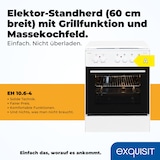 thumbnail of Exquisit EH 10.6-4 Elektro-Standherd |Ober-/Unterhitze | Grill | Backofen-Volumen: 65 l | EEK:  A | Weiß