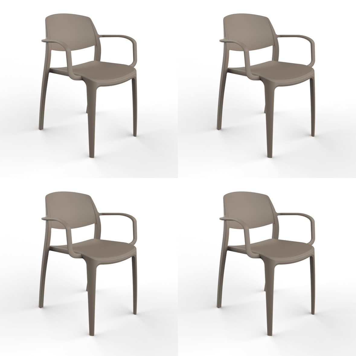 Resol SMART Poltrona Interior, Exterior Set 4 Chocolate