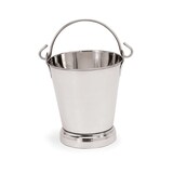 thumbnail of 3x Eimer mit Bodenreifen 10 L, Chromnickelstahl, silber