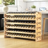 thumbnail of COSTWAY Holz-Weinregal für 72 Flaschen, 6 Höhenvarianten wählbarer Flaschenständer