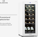 thumbnail of Klarstein Shiraz 18 Slim Uno Weinkühlschrank 50l 18Fl Touch-Bedienfeld 5-18°C Weißes Glas