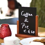 thumbnail of Securit® Tischtafel "Elegant" A6 – Holz mit lackierter Mahagoni-Oberfläche