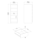 thumbnail of WellHome - Cassettiera da Camera con 5 Cassetti in colore Beige-grigiastro e Rovere 41 x 50 x 112 cm - Sil Cashmere