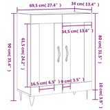 thumbnail of vidaXL Sideboard Räuchereiche 69,5x34x90 cm Holzwerkstoff