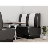 thumbnail of Gastro Sitzbank Americano Retro | Dinerbank Schwarz & Weiß | 160 cm breit | Amerikanische Sitzbank