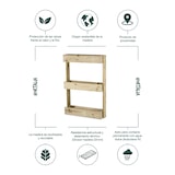 thumbnail of HORTALIA Jardinera vertical Stand Line Wall 3B en madera tratada para exterior