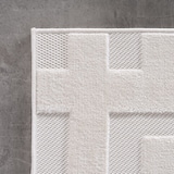 thumbnail of Küchenteppich Skulptural Robust Waschbar Strapazierfähig Terrasse Garten Creme 140x200 cm OEKO-TEX Gekettelt – ORTLER von Kadima Design